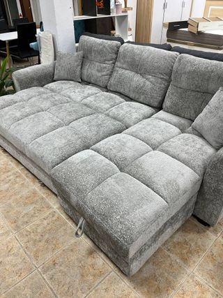 Sofá Chaise Longue Cama con Doble Arcón - Nuevo