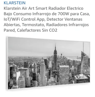 Calentador pared Klarstein infrarrojo 700W