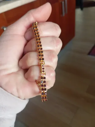 Set bigiotteria vintage oro e rosso