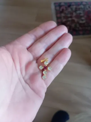 Set bigiotteria vintage oro e rosso