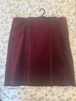 Traje Ante Hernán-Piel Chaqueta y Falda XL