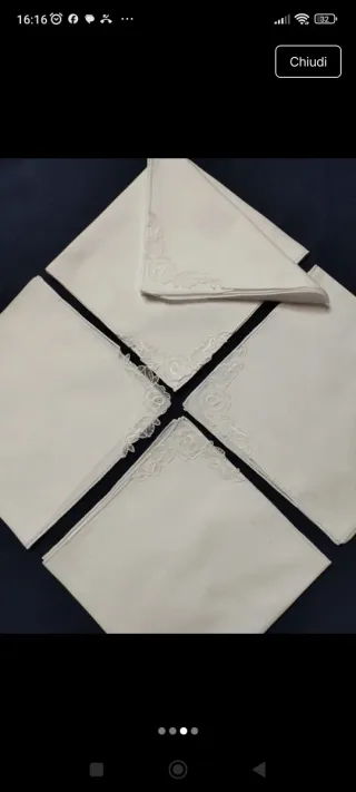 Fazzoletti vintage con ricamo floreale