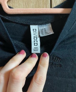 Camiseta negra corta mujer