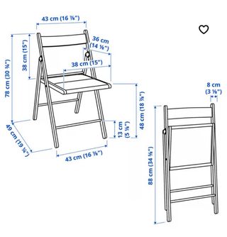 Sillas Plegables IKEA Madera Tela Gris