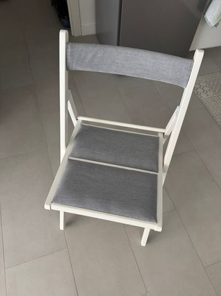 Sillas Plegables IKEA Madera Tela Gris