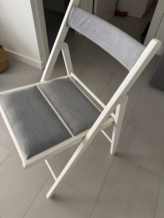 Sillas Plegables IKEA Madera Tela Gris