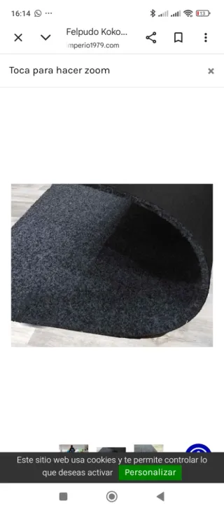 Tappeto d'ingresso Kokosintegom Nero/Grigio