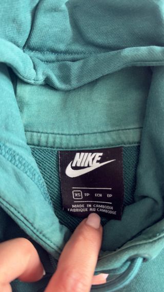 Sudadera Nike Verde Azulado con Logo