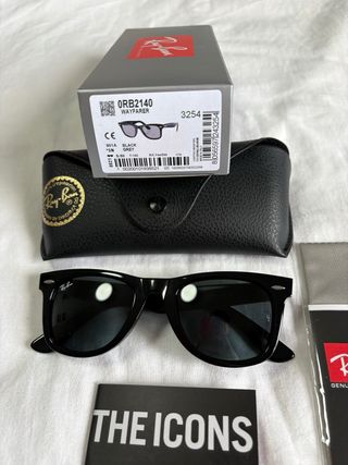Gafas de Sol Ray-Ban Wayfarer Black/Grey size 50