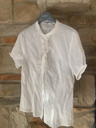 Camicetta Etam bianca con rouches