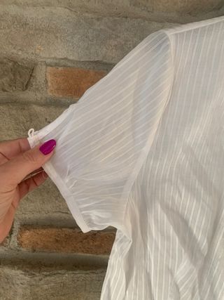 Camicetta Etam bianca con rouches