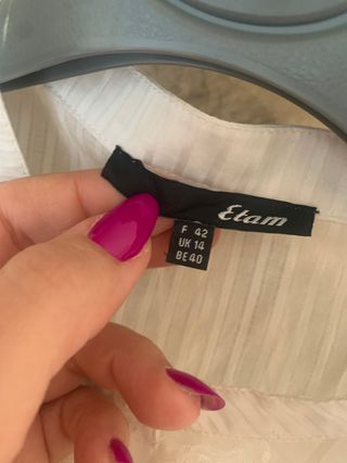 Camicetta Etam bianca con rouches