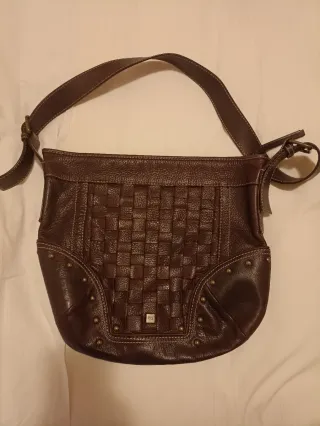 Bolso Purificación García Piel Marrón