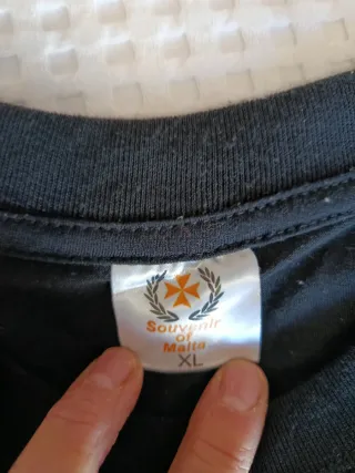 Camiseta Negra XL Malta Cruz Malta