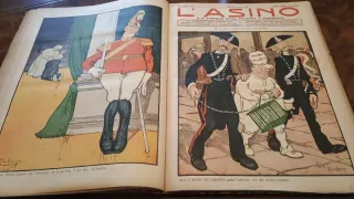 Rivista satirica L'Asino 1908 - Tomo rilegato