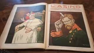 Rivista satirica L'Asino 1908 - Tomo rilegato