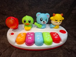 Lote 5 Juguetes Bebé: Coche, Gusano, Teclado