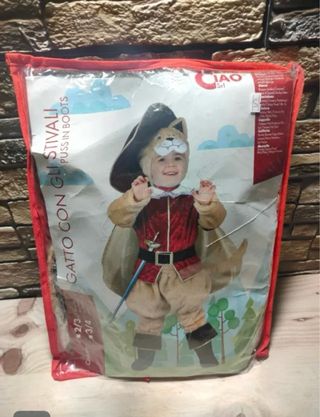 Disfraz Gato Mosquetero Infantil 3-4 años