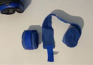 Guantoni Boxe Blu/Bianco + Fascette