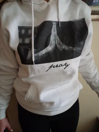Sudadera unisex con estampado pray