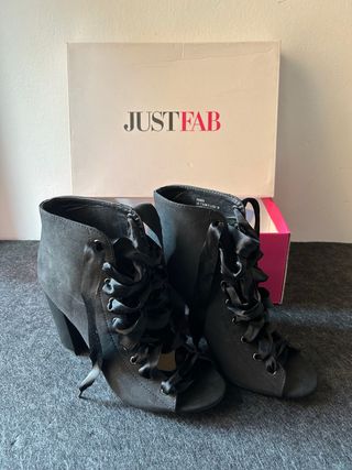 Tacones Just Fab Negro Talla 38