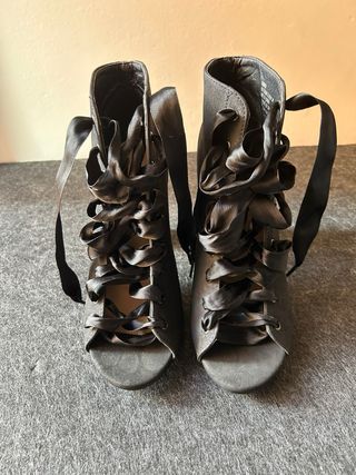 Tacones Just Fab Negro Talla 38