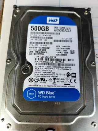 Disco Duro HDD 500GB SATA