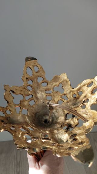 Candelabro-lámpara de Bronce Vintage