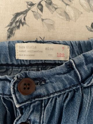 Falda vaquera Zara niña T.7