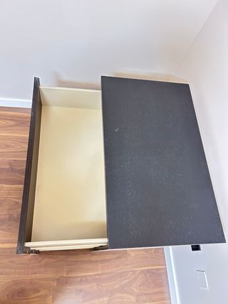 Cómoda 3 cajones madera negra