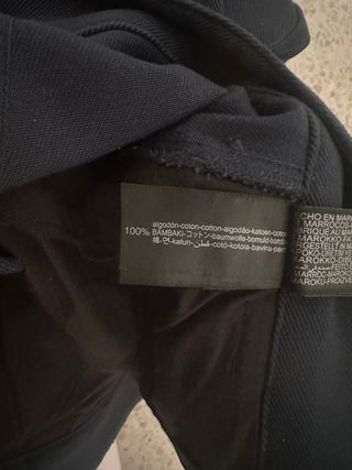 Pantalones anchos azul marino zara