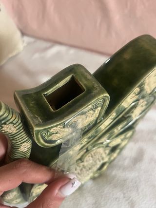 Jarrón Kangxi año 1900 Dragón Verde