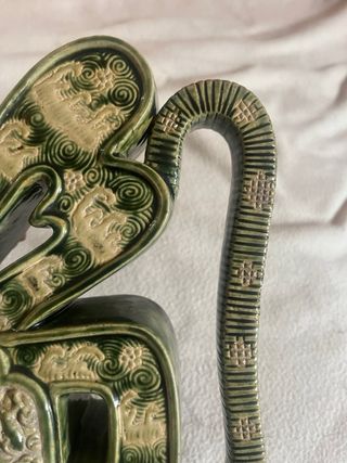 Jarrón Kangxi año 1900 Dragón Verde