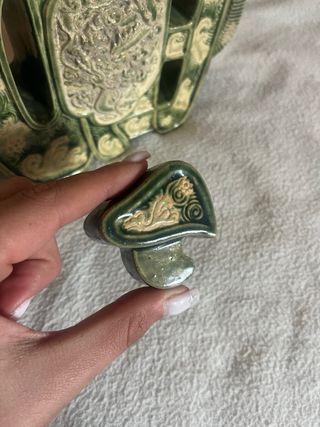 Jarrón Kangxi año 1900 Dragón Verde