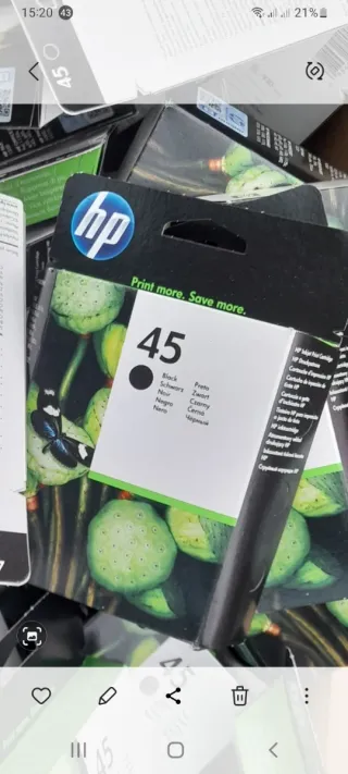HP 45 Cartuchos de Tinta Negra - Pack 6