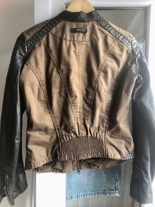 Chaqueta Milestone Cuero y Vaquero caqui 36/38