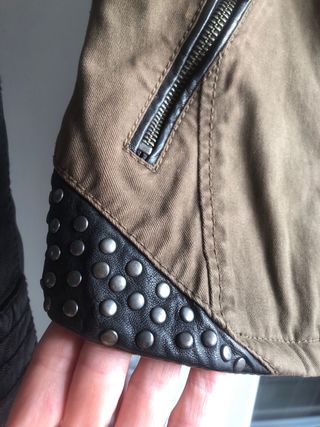 Chaqueta Milestone Cuero y Vaquero caqui 36/38