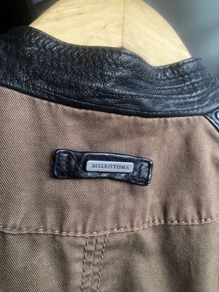 Chaqueta Milestone Cuero y Vaquero caqui 36/38