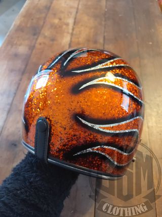 Casco metal flake orange
