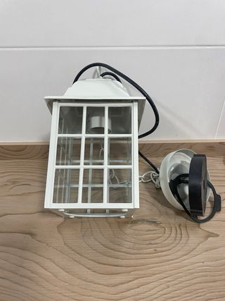 Lámpara Farol Blanca y Negra