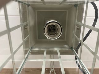 Lámpara Farol Blanca y Negra