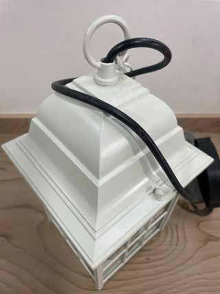 Lámpara Farol Blanca y Negra