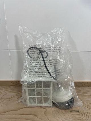 Lámpara Farol Blanca y Negra