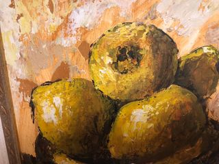 Coppia di dipinti a olio di frutta