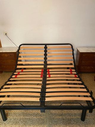 Base Cama Articulada Metal/Madera + Colchón