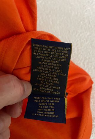 Camiseta Polo Ralph Lauren Naranja Talla 16 (XL)