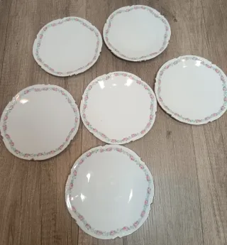 6 Platillos Limoges Jean Pouyat Art Noveau