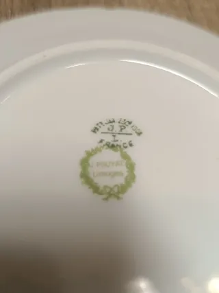 6 Platillos Limoges Jean Pouyat Art Noveau