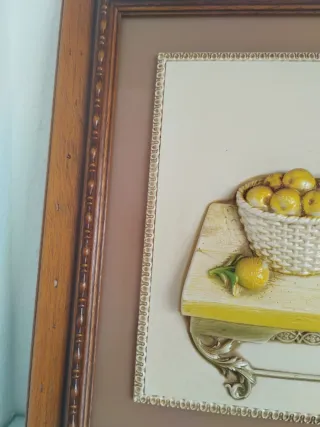 Cuadro Decorativo Cerámica y Madera