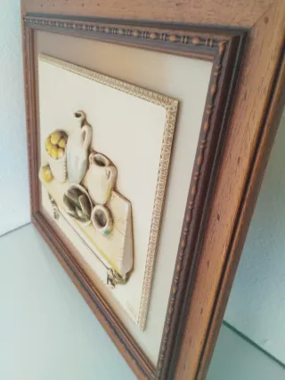 Cuadro Decorativo Cerámica y Madera